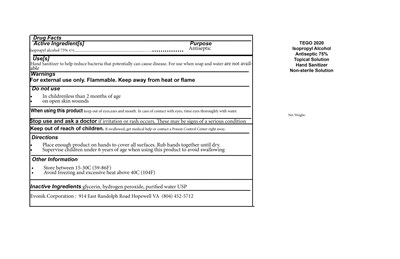 500 - Hand Sanitizer IPA Consumer use small Hopewell